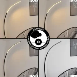 hofstein Lampadaire Tobillos LED Noir, 1 lumière