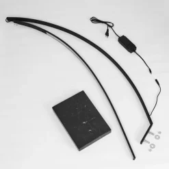 hofstein Lampadaire Tobillos LED Noir, 1 lumière