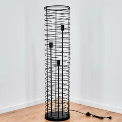 Lampes Industrielles-hofstein Lampadaire Tobuna Noir, 3 lumières