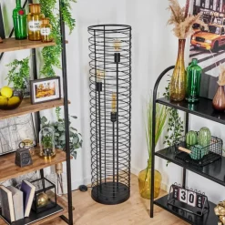 Lampes Industrielles-hofstein Lampadaire Tobuna Noir, 3 lumières