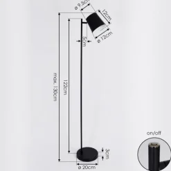 hofstein Lampadaire Tontolos LED Noir, 1 lumière