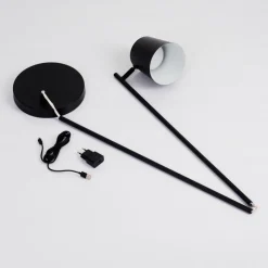 hofstein Lampadaire Tontolos LED Noir, 1 lumière