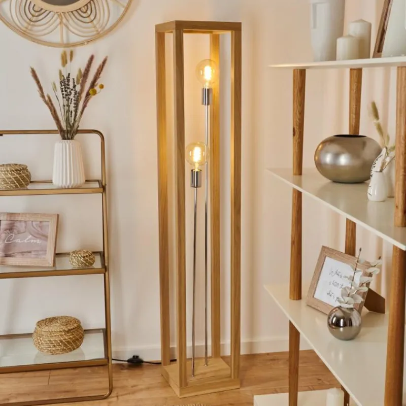 Luminaires Scandinaves-hofstein Lampadaire Torreglia Brun, 2 lumières