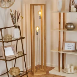 Luminaires Scandinaves-hofstein Lampadaire Torreglia Brun, 2 lumières