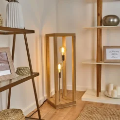 Luminaires Scandinaves-hofstein Lampadaire Torreglia Brun, 2 lumières