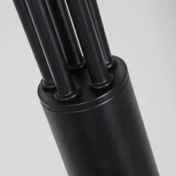 hofstein Lampadaire Totara LED Noir, 5 lumières