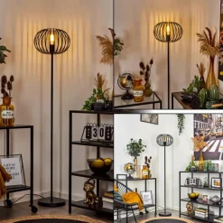 Lampes Vintages & Rétros-hofstein Lampadaire Trapichera Noir, 1 lumière