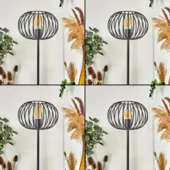 Lampes Vintages & Rétros-hofstein Lampadaire Trapichera Noir, 1 lumière