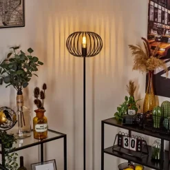 Lampes Vintages & Rétros-hofstein Lampadaire Trapichera Noir, 1 lumière