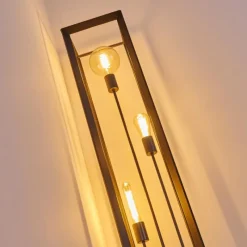 Lampes Vintages & Rétros-hofstein Lampadaire Traryd Noir, 3 lumières