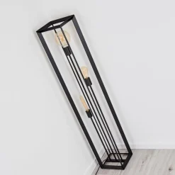 Lampes Vintages & Rétros-hofstein Lampadaire Traryd Noir, 3 lumières