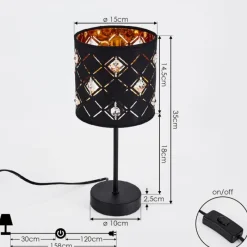 Lampes Vintages & Rétros-hofstein Lampadaire Trasancos Noir, 1 lumière