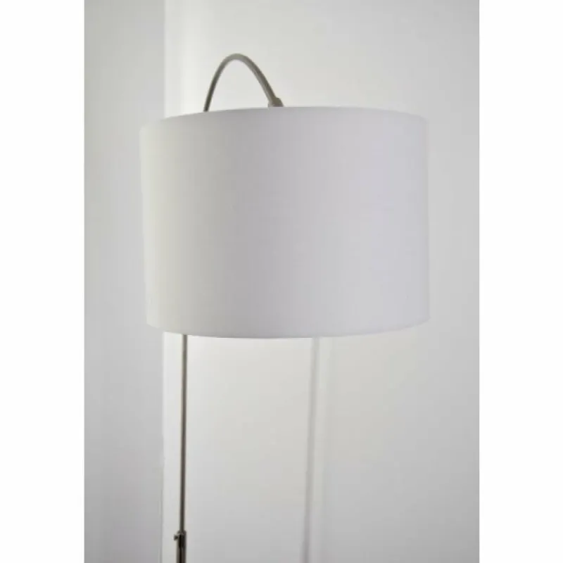Lampes En Tissu-Luminaires Trio Lampadaire Trio 4611 Acier inoxydable, Nickel mat, 1 lumière