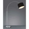 Lampes En Tissu-Luminaires Trio Lampadaire Trio 4611 Acier inoxydable, Nickel mat, 1 lumière