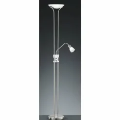 Luminaires Rustiques-Luminaires Trio Lampadaire Trio 4219 LED Nickel mat, 4 lumières