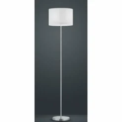 Lampes En Tissu-Luminaires Trio Lampadaire Trio 4611 Nickel mat, 1 lumière