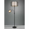 Lampes En Tissu-Luminaires Trio Lampadaire Trio Burton Noir, 2 lumières