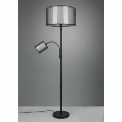 Lampes En Tissu-Luminaires Trio Lampadaire Trio Burton Noir, 2 lumières