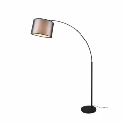 Lampes En Tissu-Luminaires Trio Lampadaire Trio Burton Noir, 1 lumière
