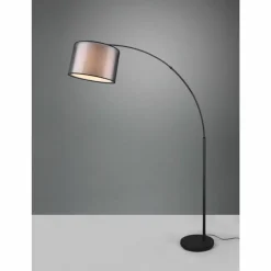 Lampes En Tissu-Luminaires Trio Lampadaire Trio Burton Noir, 1 lumière