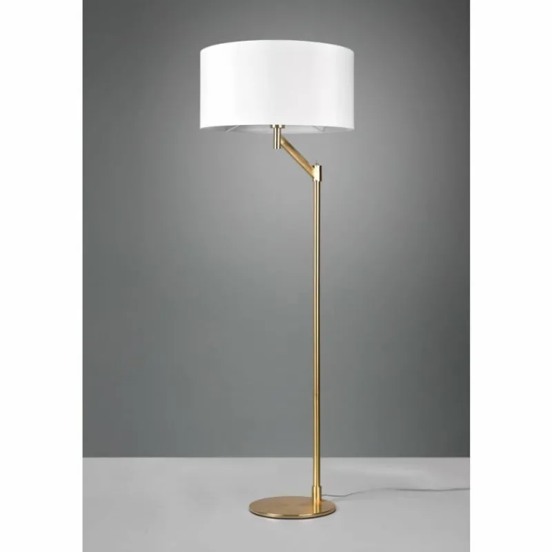 Lampes En Tissu-Luminaires Trio Lampadaire Trio Cassio Laiton, 1 lumière