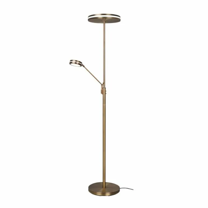 Luminaires Trio Lampadaire Trio Franklin LED Vieux laiton, 2 lumières* Éclairage Led