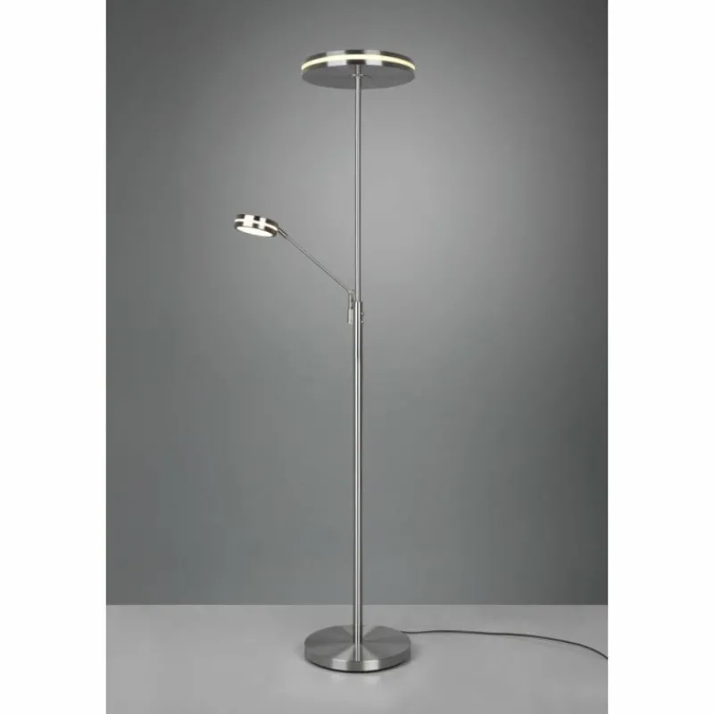 Luminaires Trio Lampadaire Trio Franklin LED Nickel mat, 2 lumières* Éclairage Led