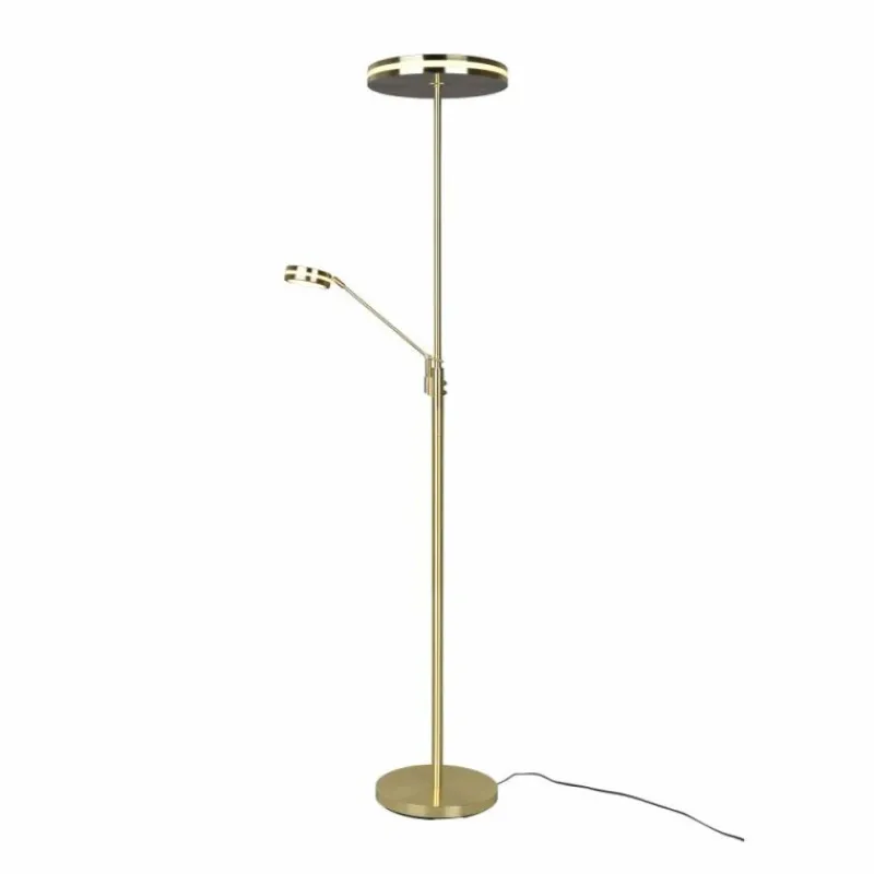 Luminaires Trio Lampadaire Trio Franklin LED Laiton, 2 lumières* Lampadaires Et Lampes Sur Pied