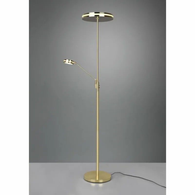 Luminaires Trio Lampadaire Trio Franklin LED Laiton, 2 lumières* Lampadaires Et Lampes Sur Pied