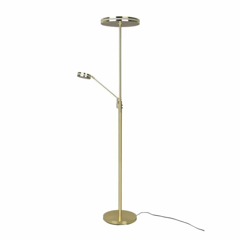 Luminaires Trio Lampadaire Trio Franklin LED Laiton, 2 lumières* Lampadaires Et Lampes Sur Pied
