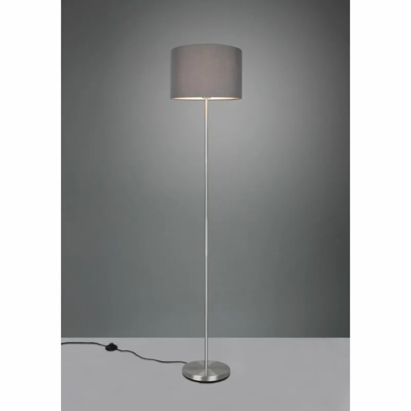 Lampes En Tissu-Luminaires Trio Lampadaire Trio Hotel Nickel mat, 1 lumière