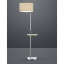 Lampes En Tissu-Luminaires Trio Lampadaire Trio Leuchten CLAAS Nickel mat, 1 lumière