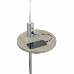 Lampes En Tissu-Luminaires Trio Lampadaire Trio Leuchten CLAAS Nickel mat, 1 lumière