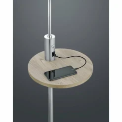 Lampes En Tissu-Luminaires Trio Lampadaire Trio Leuchten CLAAS Nickel mat, 1 lumière