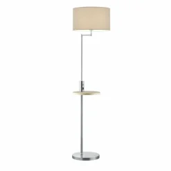 Lampes En Tissu-Luminaires Trio Lampadaire Trio Leuchten CLAAS Nickel mat, 1 lumière