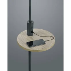 Lampes En Tissu-Luminaires Trio Lampadaire Trio Leuchten CLAAS Noir, 1 lumière