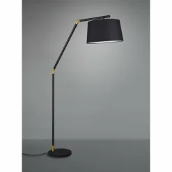 Lampes En Tissu-Luminaires Trio Lampadaire Trio Leuchten TRACY Noir, 1 lumière