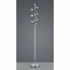 Luminaires Trio Lampadaire Trio Leuchten ALICIA Chrome, 9 lumières