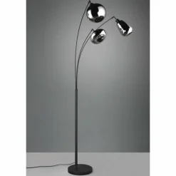 Suspension Verre Fumé-Luminaires Trio Lampadaire Trio Lumina Noir, 3 lumières