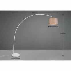 Luminaires Trio Lampadaire Trio MANSUR Blanc, 1 lumière* Lampadaires Et Lampes Sur Pied