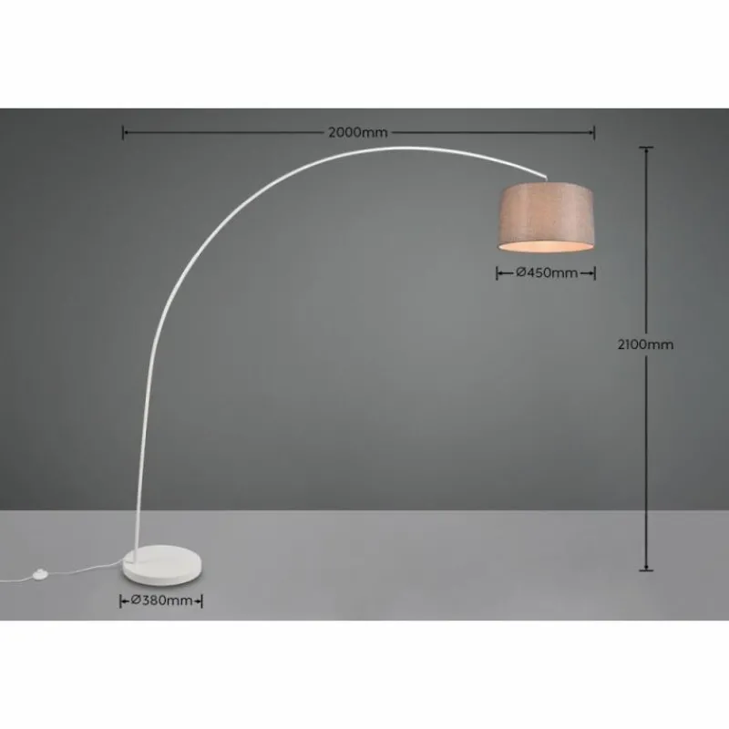 Luminaires Trio Lampadaire Trio MANSUR Blanc, 1 lumière* Lampadaires Et Lampes Sur Pied