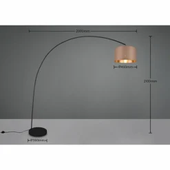 Luminaires Trio Lampadaire Trio MANSUR Noir, 1 lumière* Lampadaires Et Lampes Sur Pied