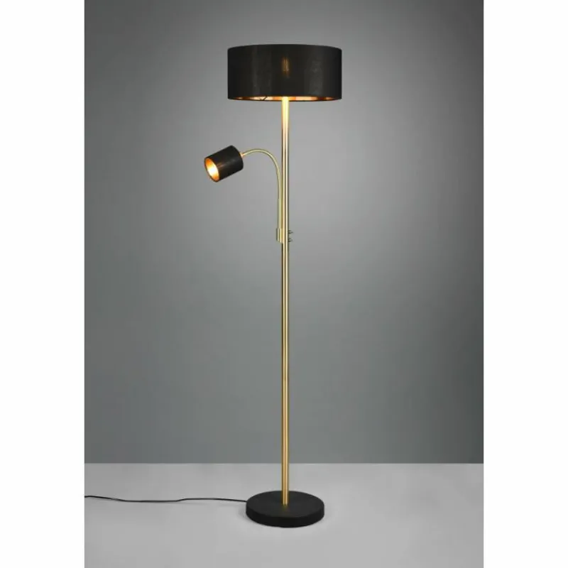 Lampes En Tissu-Luminaires Trio Lampadaire Trio Motel Laiton, 1 lumière