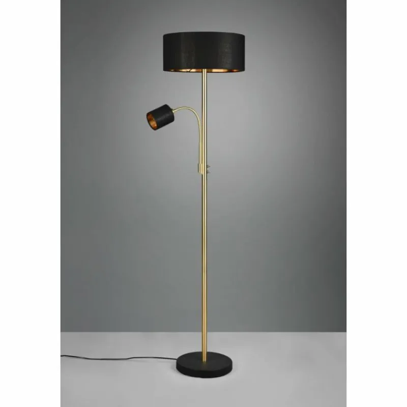 Lampes En Tissu-Luminaires Trio Lampadaire Trio Motel Laiton, 1 lumière