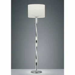 Luminaires Rustiques-Luminaires Trio Lampadaire Trio NANDOR LED Nickel mat, 3 lumières