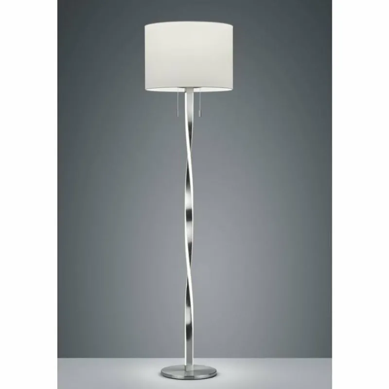 Luminaires Rustiques-Luminaires Trio Lampadaire Trio NANDOR LED Nickel mat, 3 lumières