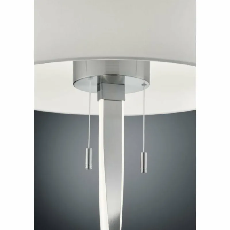 Luminaires Rustiques-Luminaires Trio Lampadaire Trio NANDOR LED Nickel mat, 3 lumières