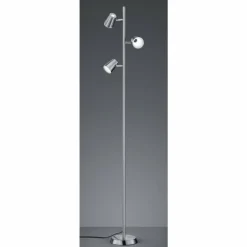 Luminaires Rustiques-Luminaires Trio Lampadaire Trio NARCOS LED Nickel mat, 3 lumières