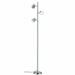 Luminaires Rustiques-Luminaires Trio Lampadaire Trio NARCOS LED Nickel mat, 3 lumières