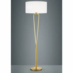 Lampes En Tissu-Luminaires Trio Lampadaire Trio PARIS II Laiton, 1 lumière